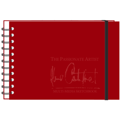 6x8 sketchbook Rojo-Leatherette